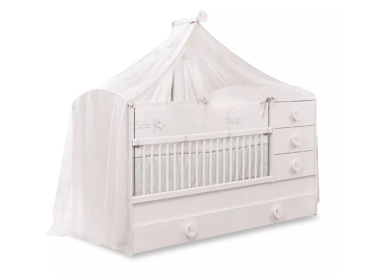 Möbel-Zeit Babybett BABY COTTON mitwachsendes Babybett, 80x180 cm Babybett das mitwächst