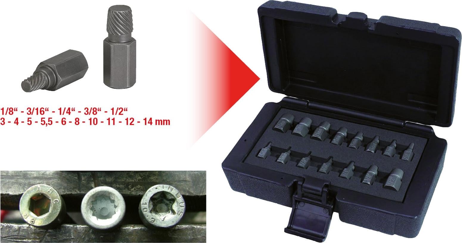KS Tools 15-delige schroevendraaierset met spiraalvormige schacht