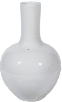 Legend of ASIA 14 in H Busan White Globular Vase Small Porcelain