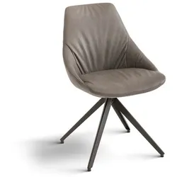 bert plantagie Stuhl Maple Leder Grau Elephant
