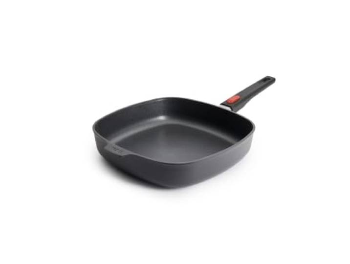 WOLL D-Lite Aluminium Viereckpfanne 28x28cm PFAS-frei abnehmbarer Stiel QXP Beschichtung, Induktion, Grillrillen, abnehmbarer Stiel, backofenfest bis 300 °C, spülmaschinengeeignet