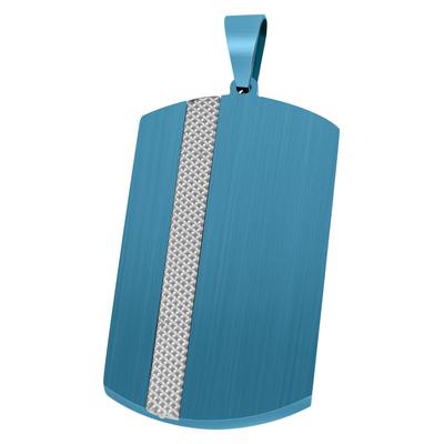 Kettenanhänger ADELIA´S "Anhänger aus Edelstahl", blau (weiß), Schmuckanhänger, Damen, Edelstahl, Kettenanhänger, Perfekt als Geschenk zum Jubiläum