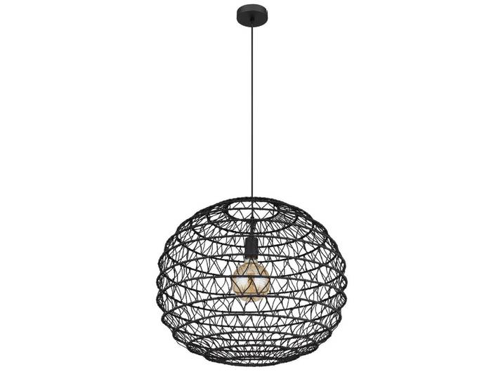 Globo Hängeleuchte, Schwarz, Metall, Kunststoff, Papier, 120 cm, CE, Lampen & Leuchten, Innenbeleuchtung, Hängelampen, Pendelleuchte