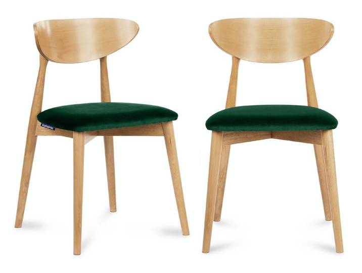 KONSIMO® Polsterstuhl RABI Holzstühle, Esszimmerstühle, hergestellt in der EU (Set, 2 St), Gestell aus Massivholz, fertigmontiert, Japandi