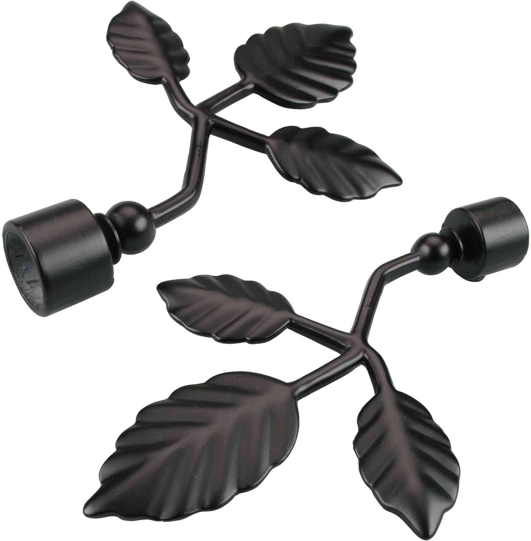 Liedeco "Bacchus" für Gardinenstangen Ø 16 mm schwarz 2 Stk.