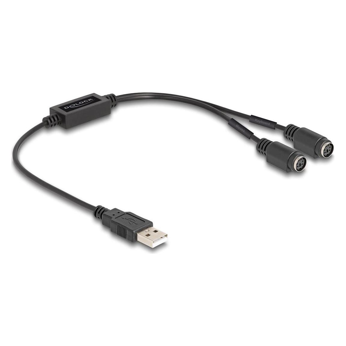 Delock USB zu PS/2 Adapter (0.43 m) (61061)