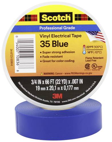 Scotch Scotch 35 SCOTCH35-19X20BL Isolierband Scotch 35 Blau (L x B) 20 m x 19 mm 1 St.