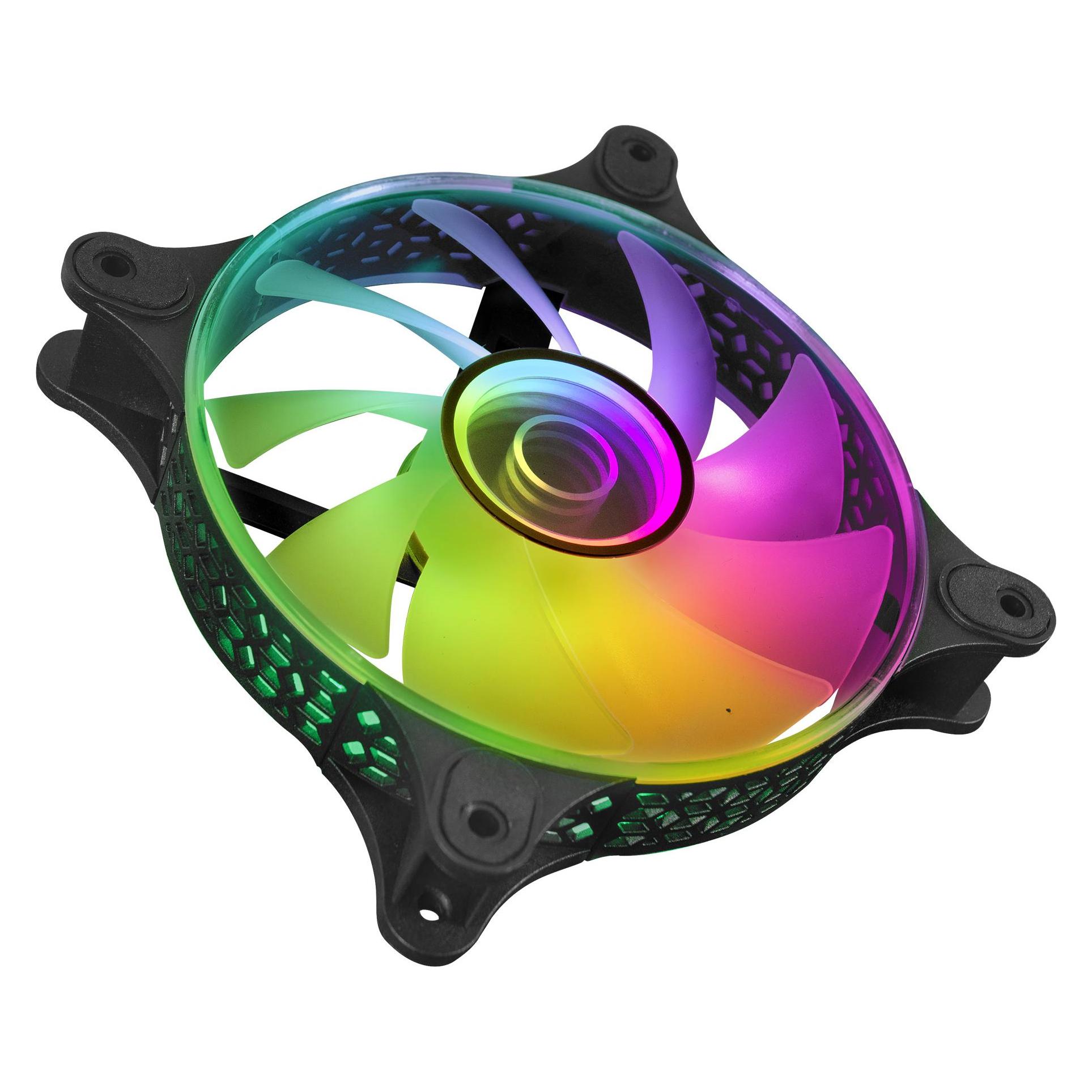 Mars Gaming Lot De 3 Ventilateurs Boitier Mf-3d RGB - 12cm (Noir) (120 mm, 3x) (MF3DKIT)