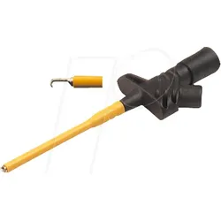 KLEPS 2900 SW - Klemmprüfspitze, 4 mm, schwarz, Haken, gesichert