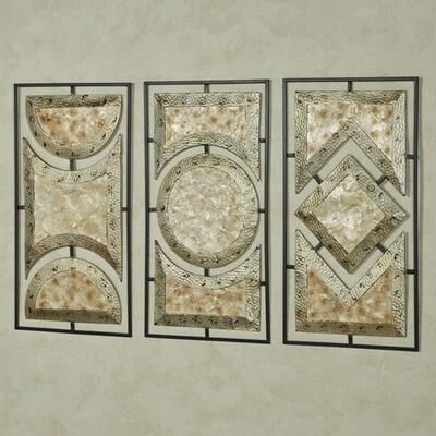 Touch of Class Giovanni Wall Art Cream Set of Three, Set of Three, Cream