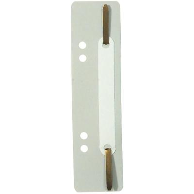 Exacompta 426010B 250x Einhängeheftstreifen aus PP mit Doppellochung, Deckleiste aus Kunststoff für Dokumente im Format DIN A4, 35x150mm - Grau