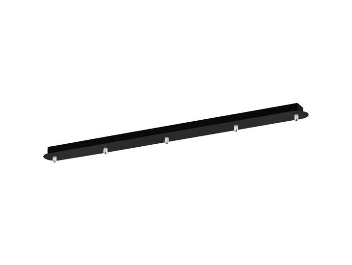 Giberti Luce Baldachin Rosone Schwarz Metall 8 cm