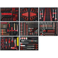Werkzeugwagen Einlage Set mit 8 Einlagen