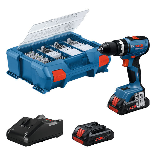 Bosch Akku-Schlagbohrschrauber GSB 18V-65, 2 x Akku GBA 18V 4.0Ah, L-Case Pick & Click 06019N3307