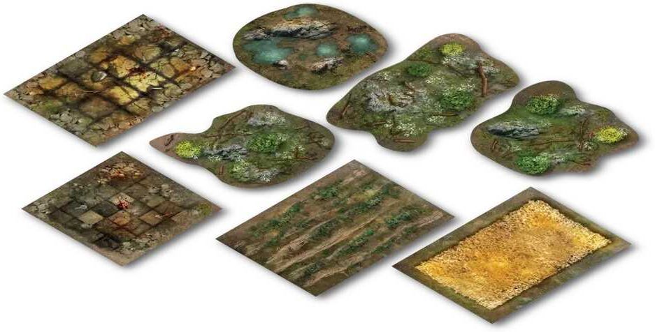 Fantasy Terrain Templates by Mantic Games for Tabletop Fantasy Wargaming