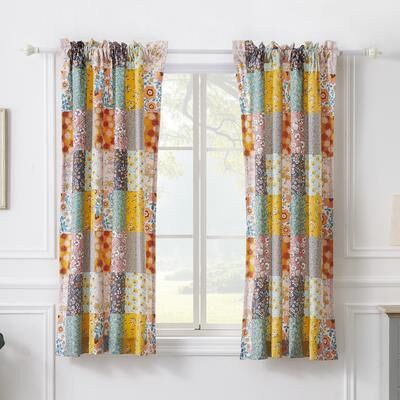 Barefoot Bungalow Carlie Calico Curtian Panels (Set of 2)