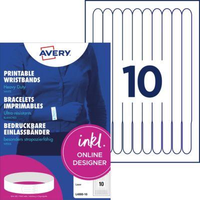 Avery Zweckform Einlassbänder 265 x 18 mm, weiß, PVC-freie Folie, Laserdrucker, 100 Stück