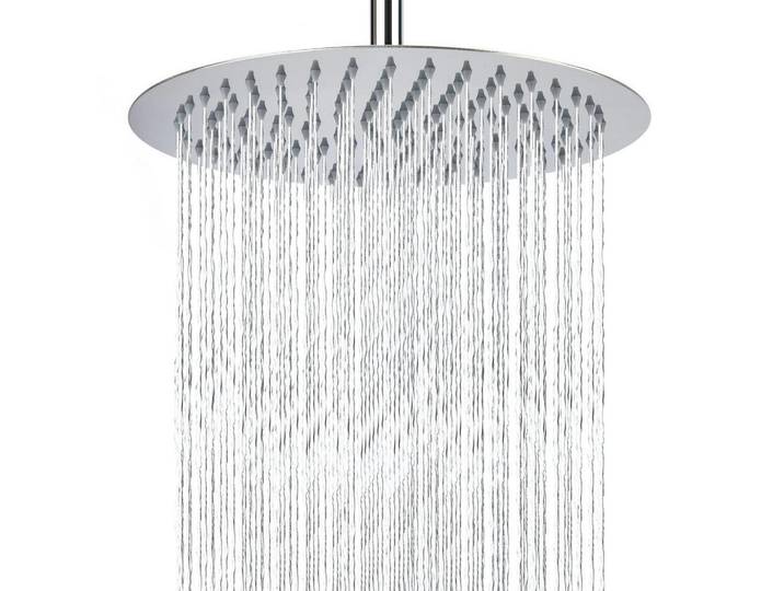 Regenbrause 25 cm Rund Chrom, Silberfarben, Metall, 25x12.7x25 cm, Badezimmer, Baden & Duschen, Duschköpfe & Duschschläuche