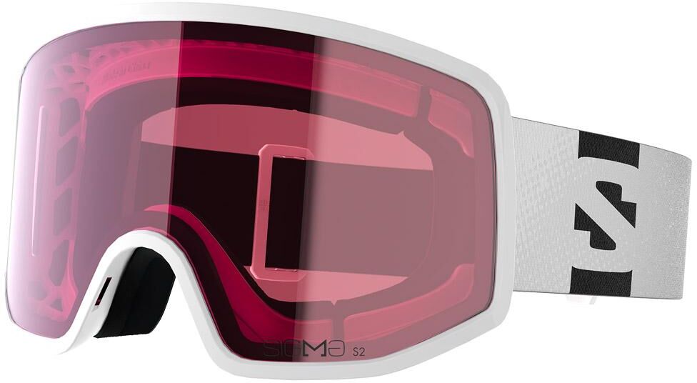 Salomon  - Sentry Pro S White Sigma Silver Pink - Masque de Ski