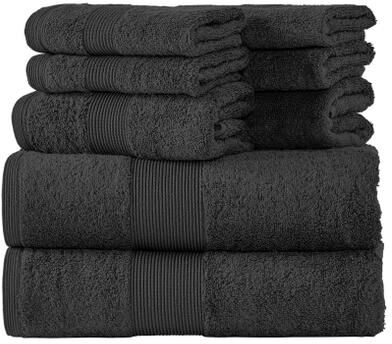 Fabstyles Premium Quality 8 Piece 600 GSM Zero Twist Cotton Towel Set