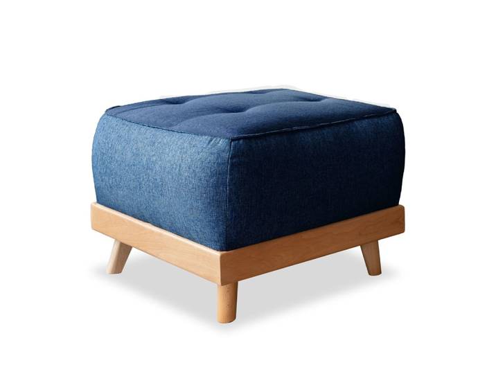 Pouf, 42x56x56cm, bleu marine