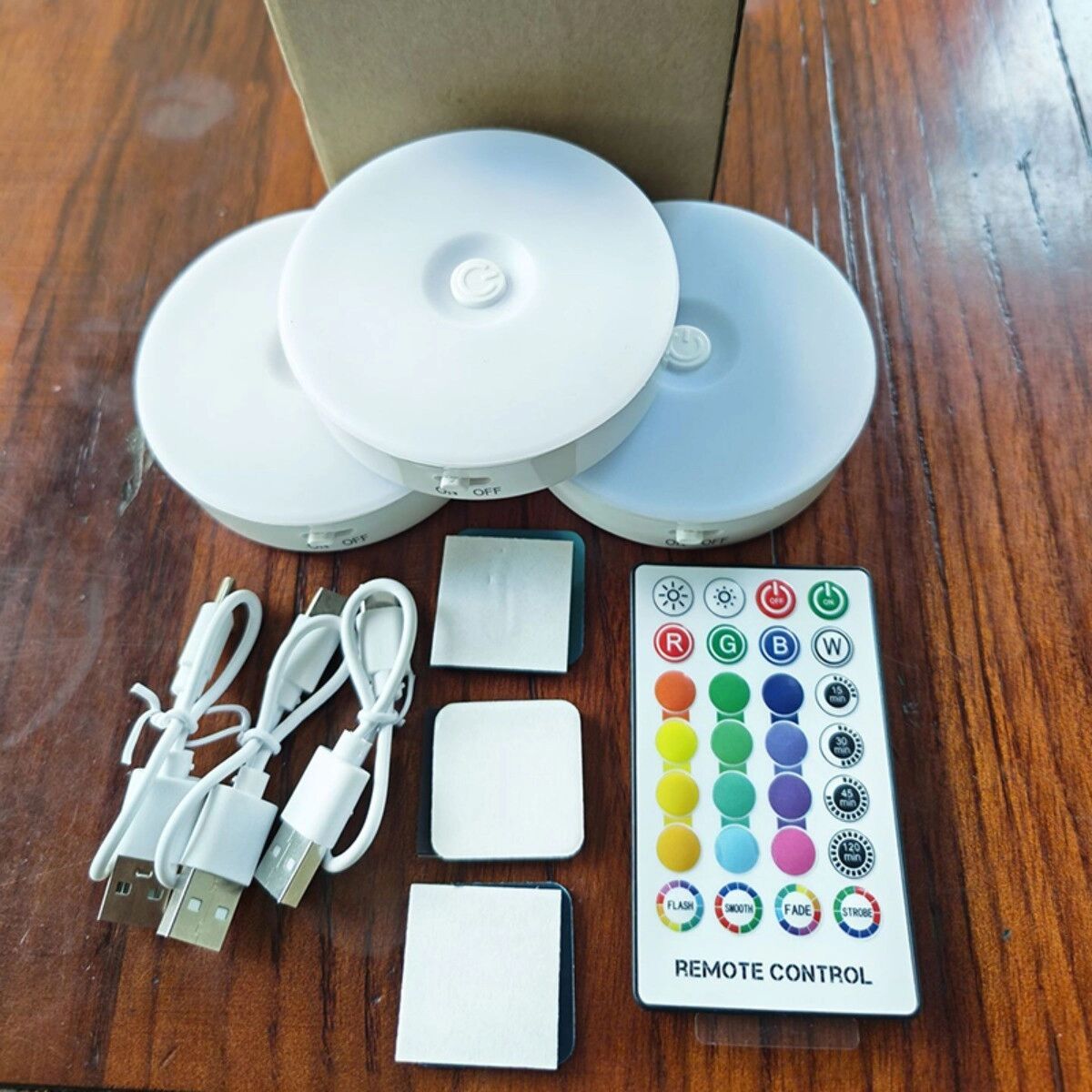 INF 3er-Pack RGB-Nachtlichter mit 16 Farben, Fernbedienung und magnetischer Montage ohne Bohren