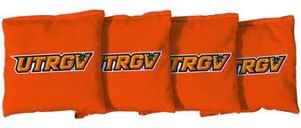Skip's Garage Orange Texas Rio Grande Valley Vaqueros Cornhole Bags