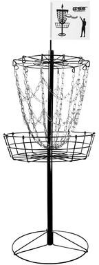 GSE Games & Sports Expert GSE™ Portable 12-Chain Disc Golf Targets Basket, Disc Golf Practice Goal Baskets