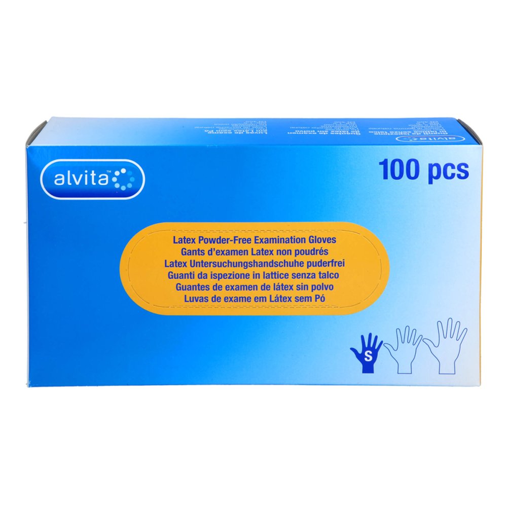 Alliance Healthcare Deutschland GmbH Alvita Latex Unt.handschuhe unsteril puderfrei S 11309255