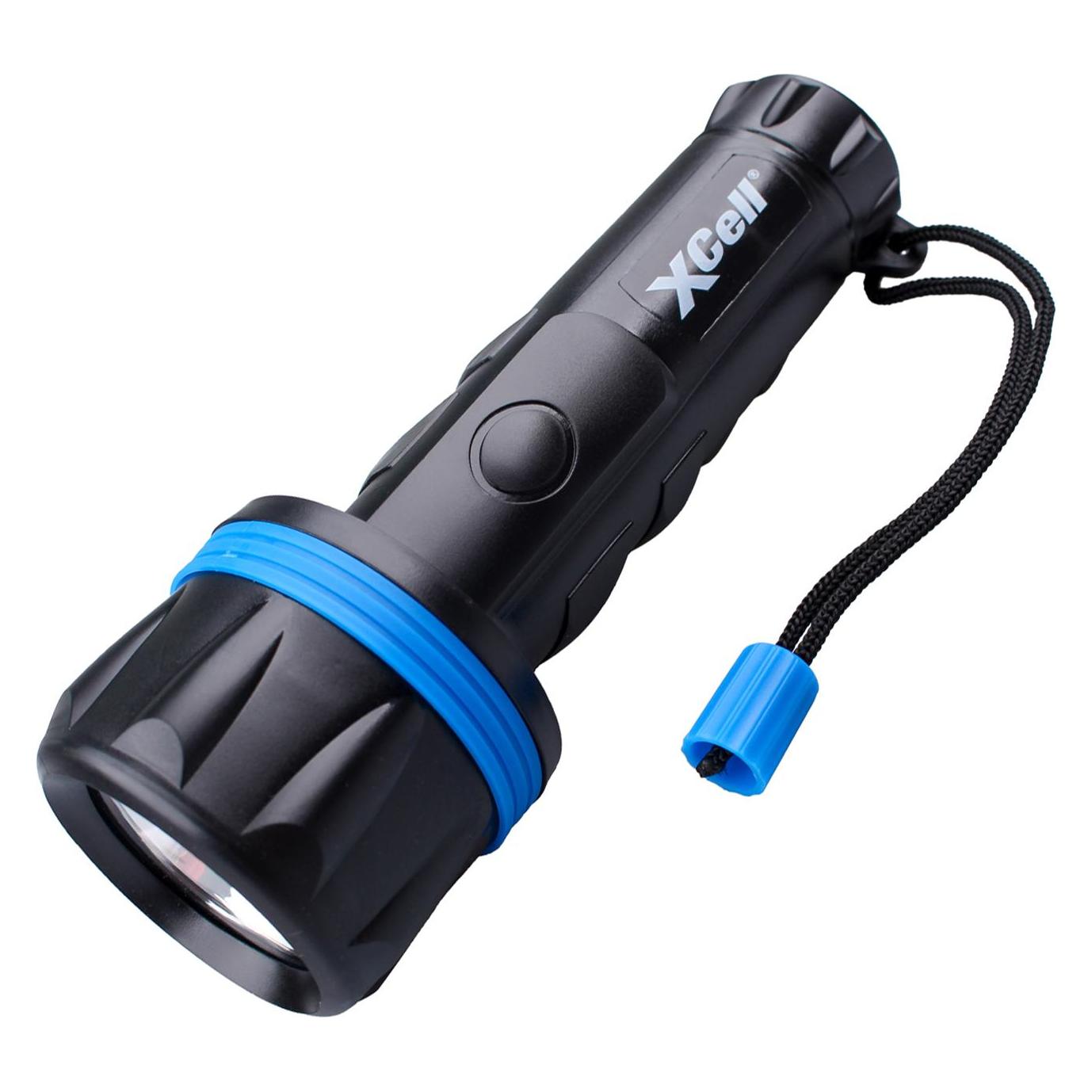 XCell Rubber 2D LED Taschenlampe batteriebetrieben 50 lm 12 h 191 (19 cm, 50 lm) (149402)