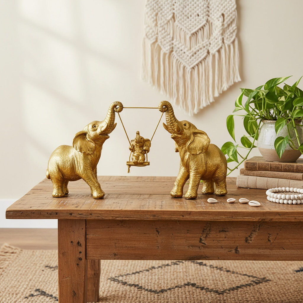 East Urban Home Animals Figurines & Sculptures Gold 12.7cm H X 25cm W X 6cm D