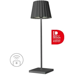 Sompex Akku-Tischleuchte Troll RC Aluminium Grau Anthrazit