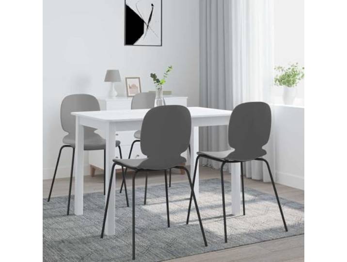 HEFZGDB Massivholz Esstisch Weiß 114x71x75 cm Gummibaum MDF Tischplatte Strapazierfähiges Gestell Stilvolle Linien Polierte Oberfläche Leichte Reinigung Einfache Montage Langlebig