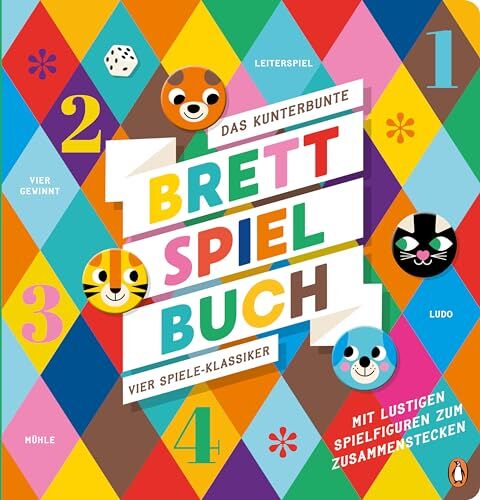 Das kunterbunte Brettspiel-Buch – Vier Spiele-Klassiker: Interaktives Buch ab 4 Jahren - Preis vom 09.10.2026 07:28:09 h