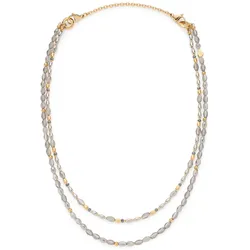 Leonardo 026903 Halskette für Damen Agneta 50/82 cm Goldfarben/Grau