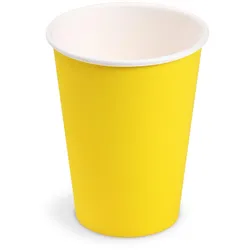 VEPATIM 500 Getränkebecher Party/Pappbecher gelb 240ml Ø 74mm