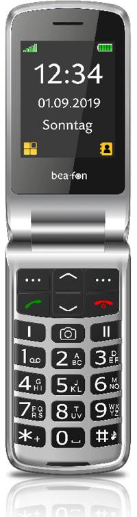Beafon SL495 LTE 4G klaptelefoon met grote knoppen zwart-zilver