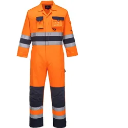 Warnschutz Overall "NANTES" - S - orange/marine