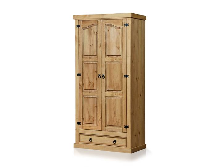CORTON Kleiderschrank, Material Massivholz, Kiefer gewachst