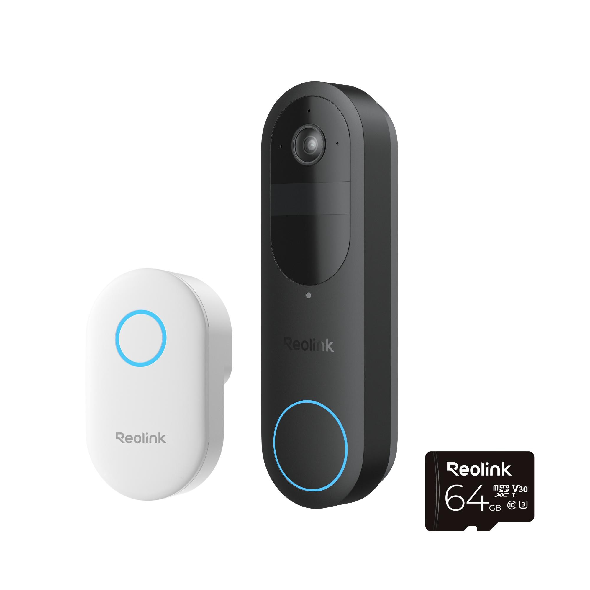 Reolink D340B Doorbell mit Chime + 64GB SD D340B with Chime+64GB Sdcard
