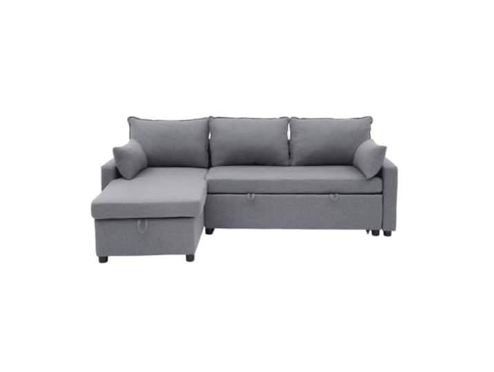 Louison Schlafsofa, 3-Sitzer, Stoff, mit Ottomane, L 219 cm