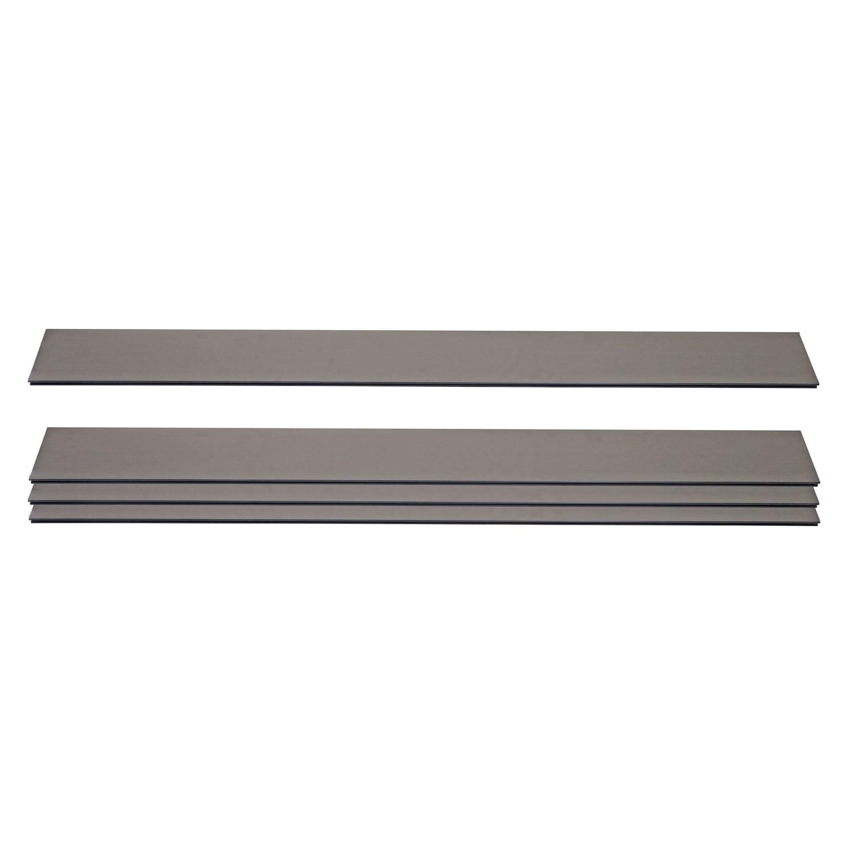 4er Set Latten für WPC-Sichtschutz Savoie, Bretter Windschutz, ca. 1qm ~ 180cm, grau