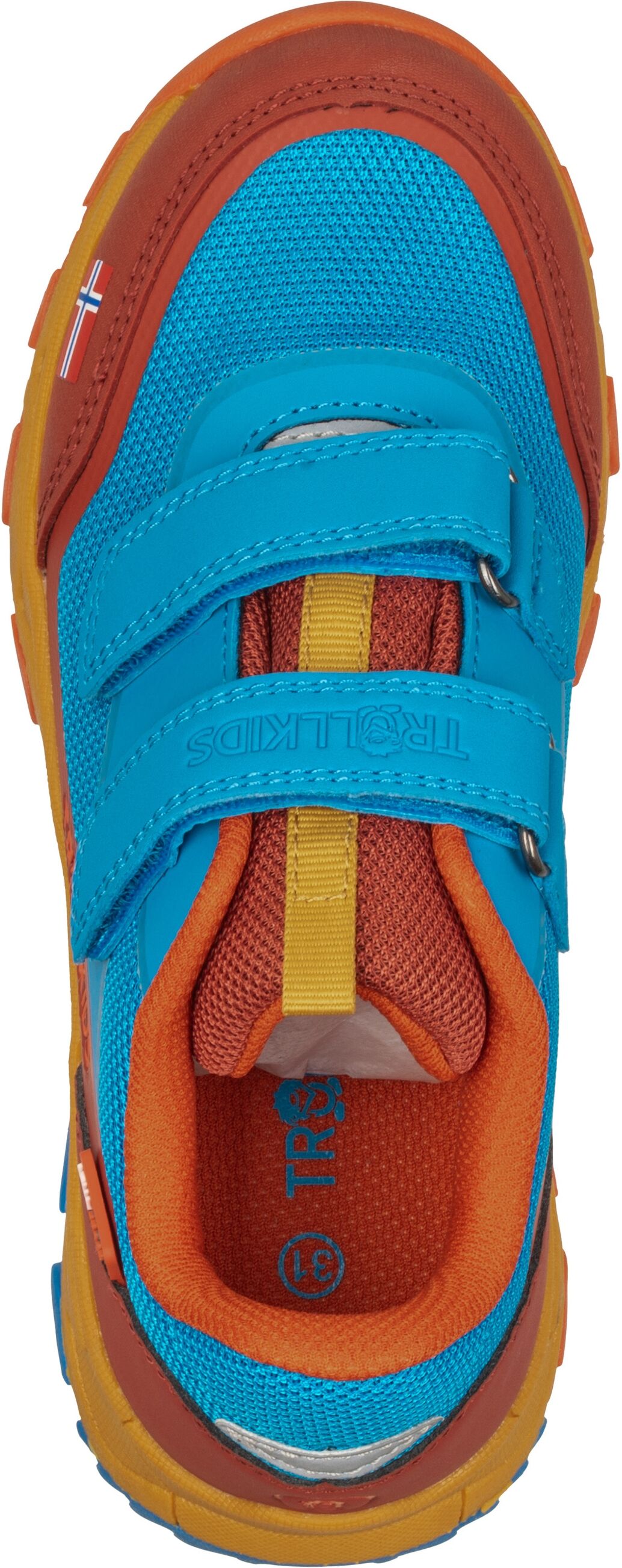 Outdoorschuh TROLLKIDS "Kids Preikestolen Hiker", Kinder, Gr. 37, Synthetik Textil, bunt (rot clay, dynamic blau, mustard), Synthetik, Textil, Schuhe Outdoorschuh, wasserdicht rot clay, dynamic blau, mustard 37, Synthetik Textil
