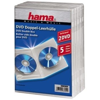 Hama Double DVD Jewel Case, 5, transparent 00083894
