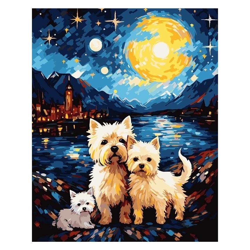 Koh-i-Noor Malen nach Zahlen 40x50 Hunde (56585751)