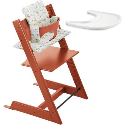 Stokke Tripp Trapp Bundle - Orange/Retro Cars