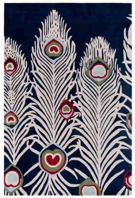 SAFAVIEH Handmade Soho Hanka Peacock Feather N.Z. Wool Rug