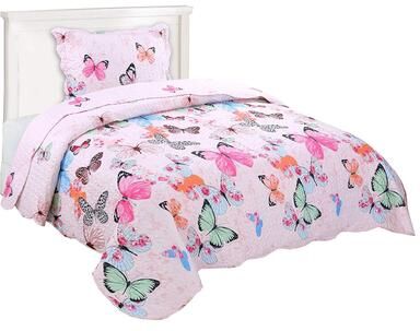 MarCielo Microfiber Porch & Den Dylan Butterfly Kids Quilt Set