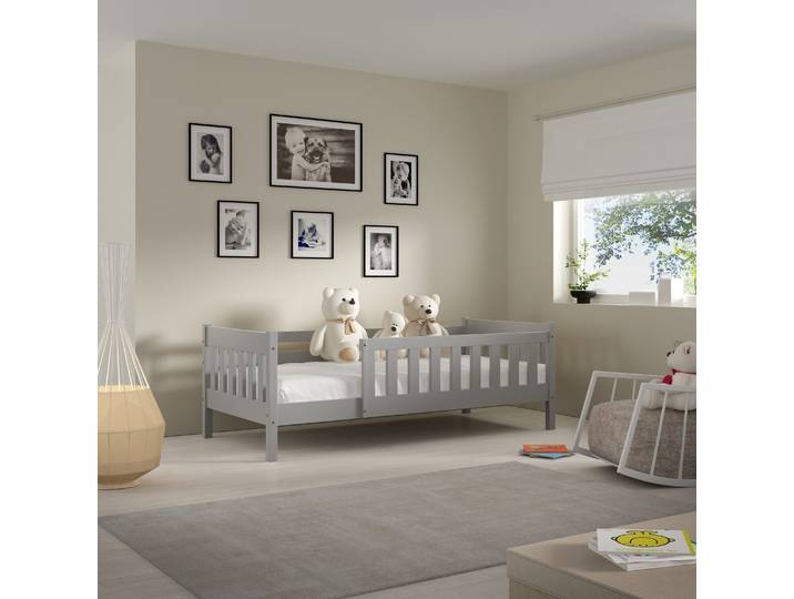 Classic ELSA Kinderbett 80x160 cm Grau Holz