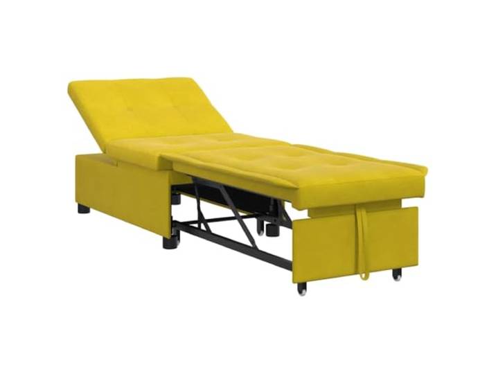 Makastle SchlafSofa Couch Gelb 194 x 67 x 82 cm Samt